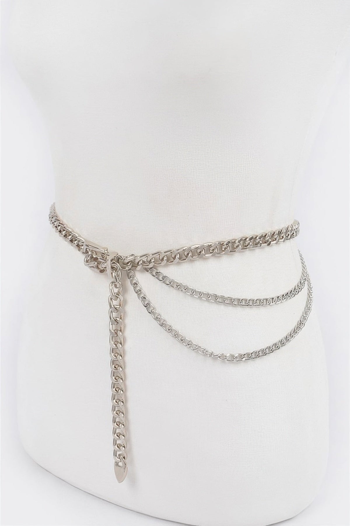 Modern Metallic Chain Buckle Belt