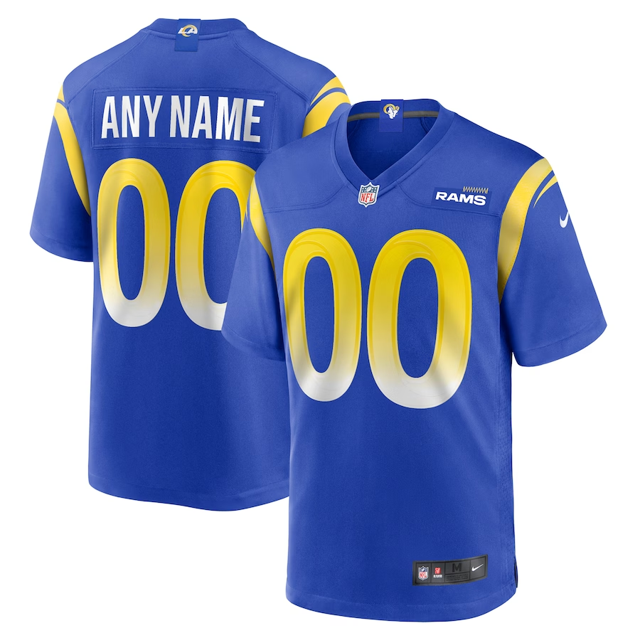 Custom Los Angeles Rams Royal Game jersey