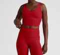 Spacedye Good Day Cropped Tank Top In Holly Red Heather