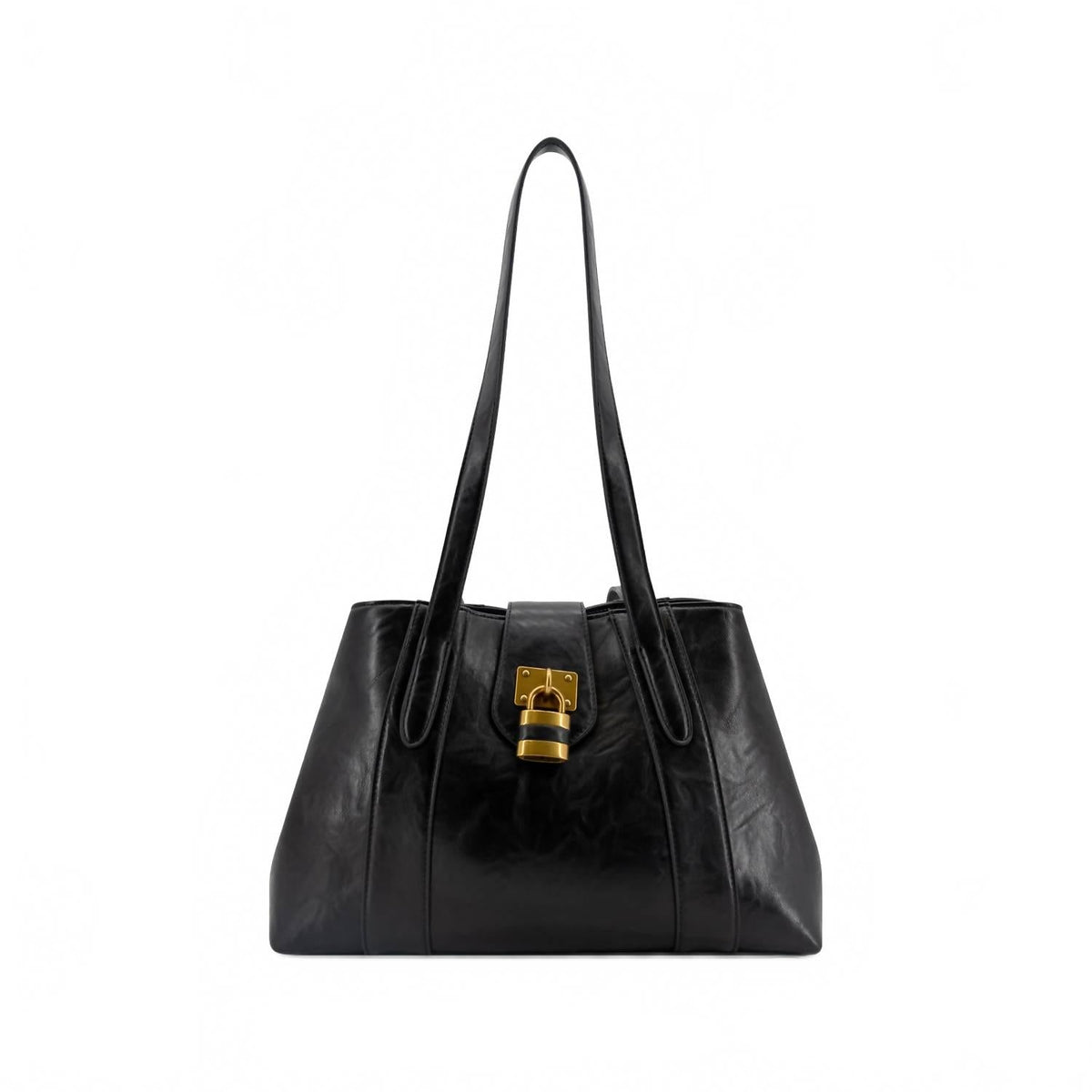 Women's Fiora Signature Lock Satchel In Black