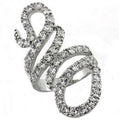 Rhodium Brass Ring with AAA Grade CZ in Clear