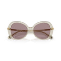 0Sk6059 Large Rounded Acetate Sunglasses with Gold-Toned Temples