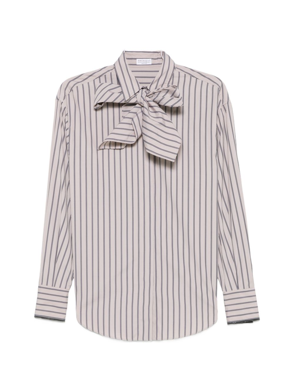 Brunello Cucinelli Women Striped Cotton Shirt