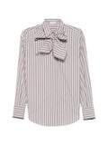 Brunello Cucinelli Women Striped Cotton Shirt