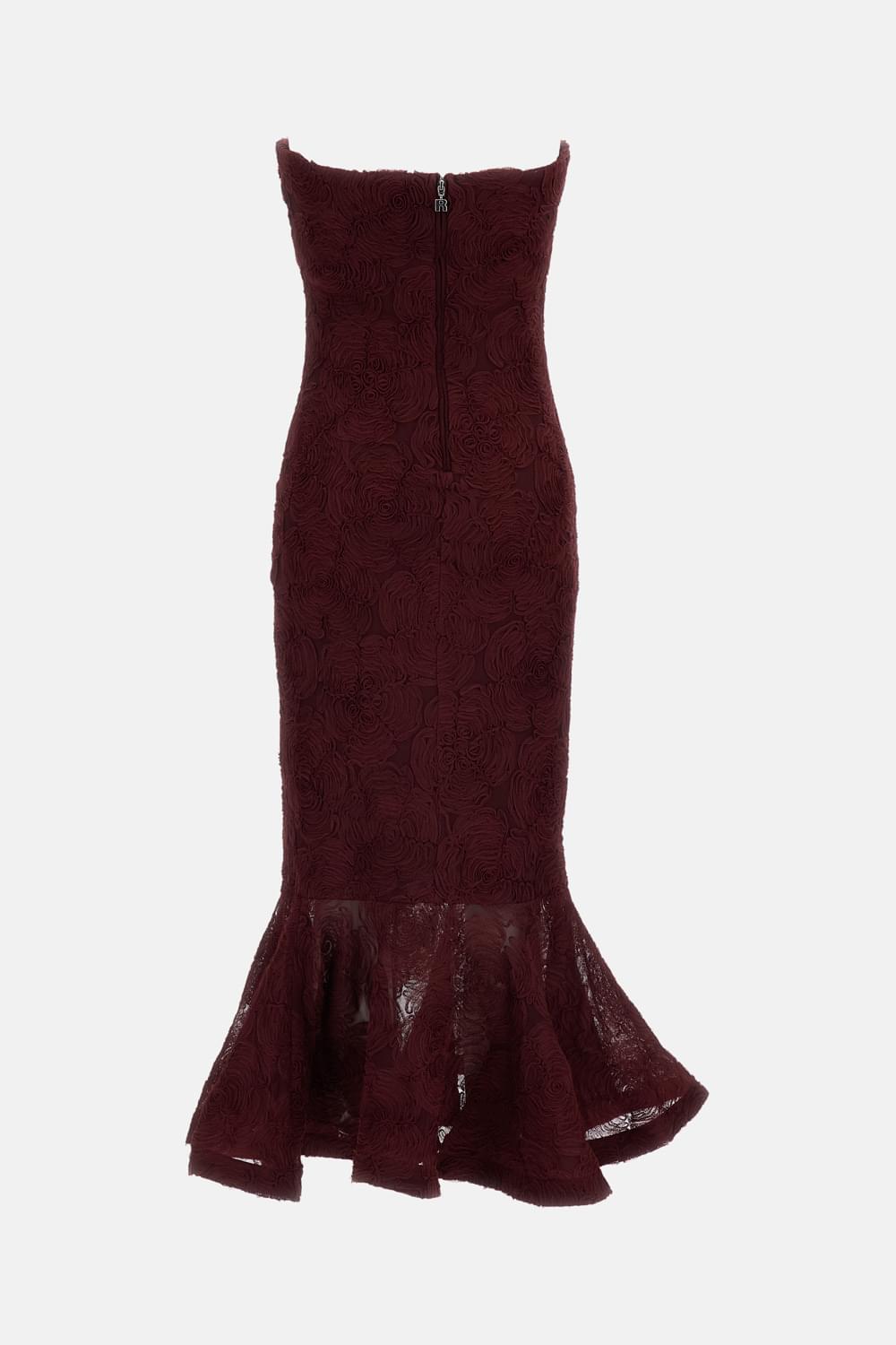 Rotate Women Flower Mesh Flounce Dress