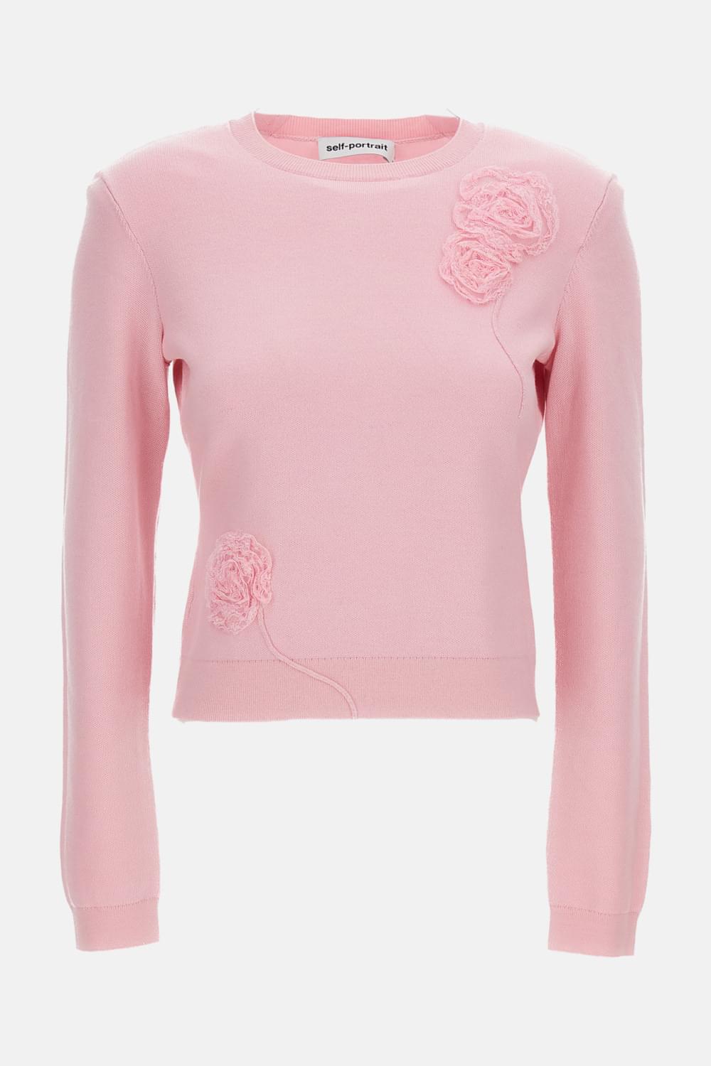 Self-Portrait Women Flower Knit Jumper