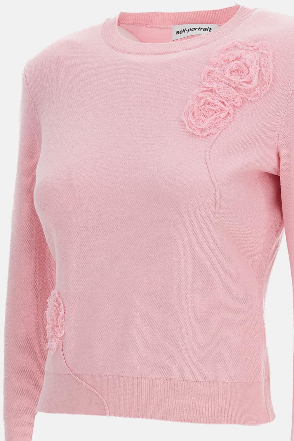 Self-Portrait Women Flower Knit Jumper