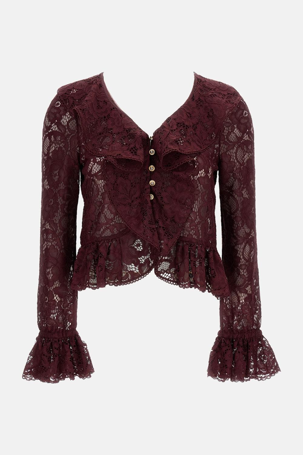 Self-Portrait Women Lace Ruffle Top