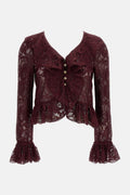 Self-Portrait Women Lace Ruffle Top