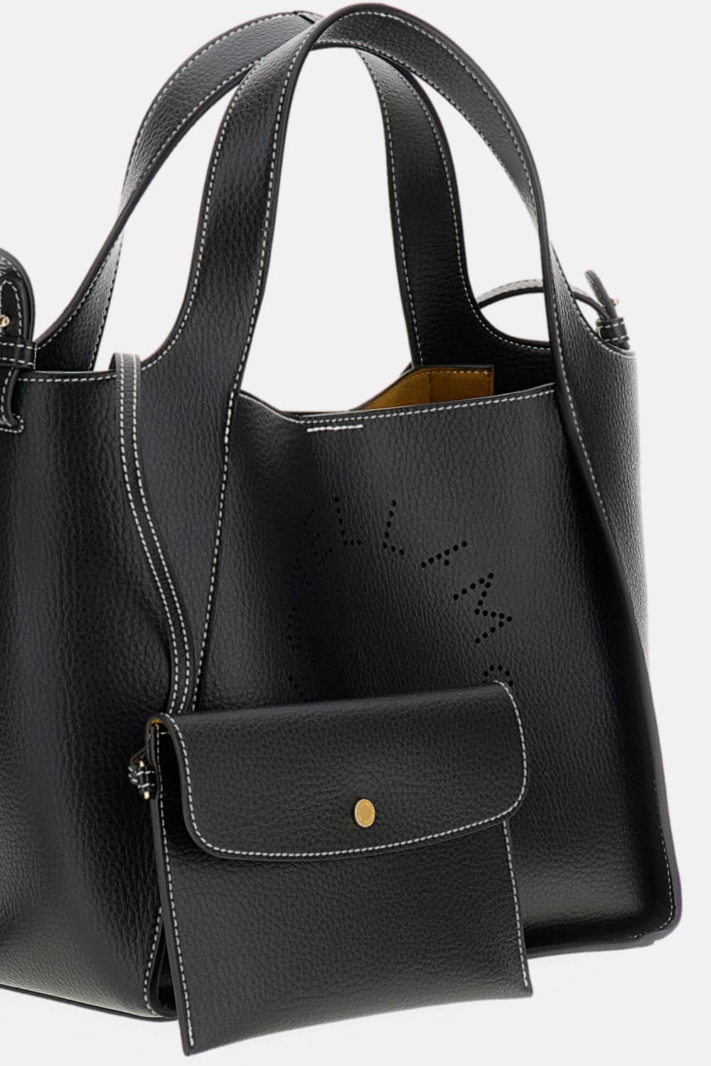 Stella Mccartney Women Logo Crossbody Tote Bag Eco Embossed Grainy Alter Mat