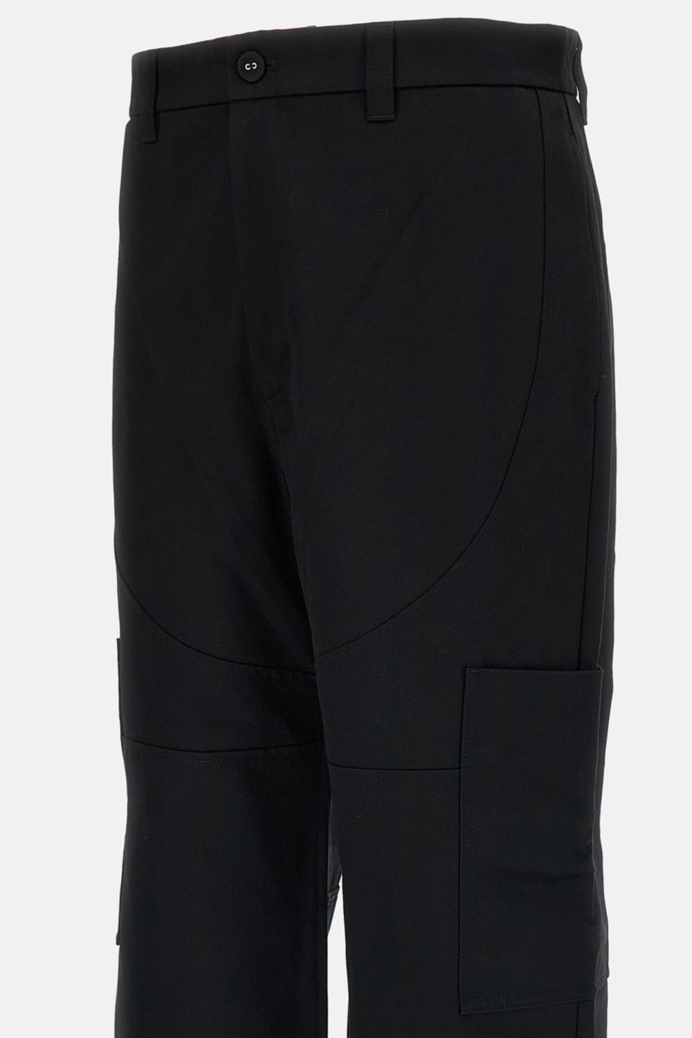 Thom Browne Men Wide Leg Chap Painter Pants In Cotton Twill