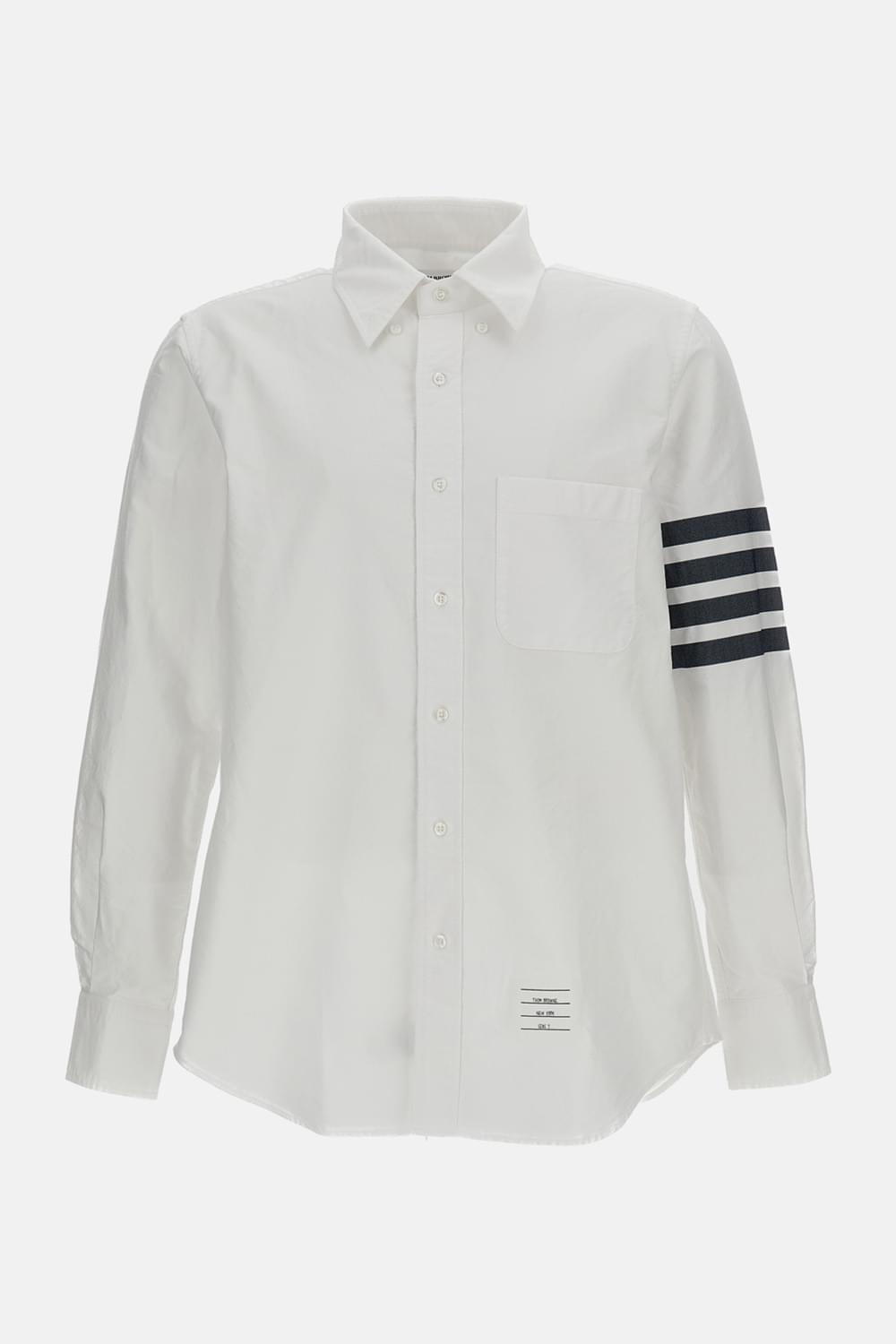 Thom Browne Men Straight Fit B/D L/S Shirt In Engineered 4 Bar Oxford