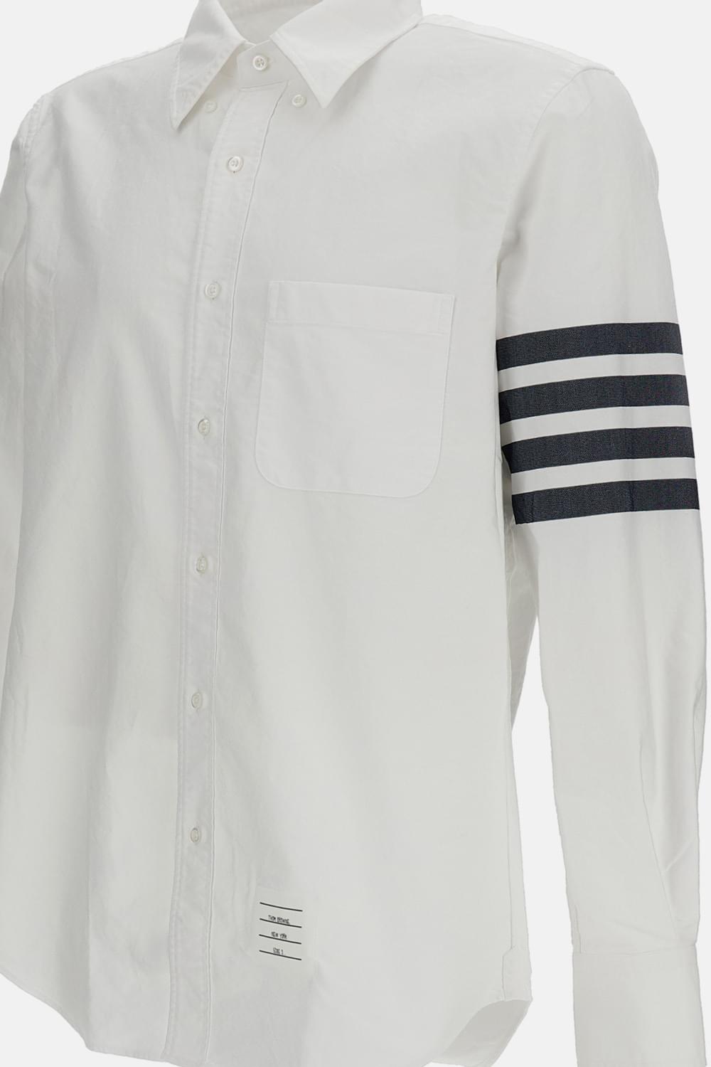 Thom Browne Men Straight Fit B/D L/S Shirt In Engineered 4 Bar Oxford