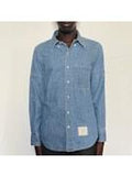 Thom Browne Men Armband In Washed Denim Shirt