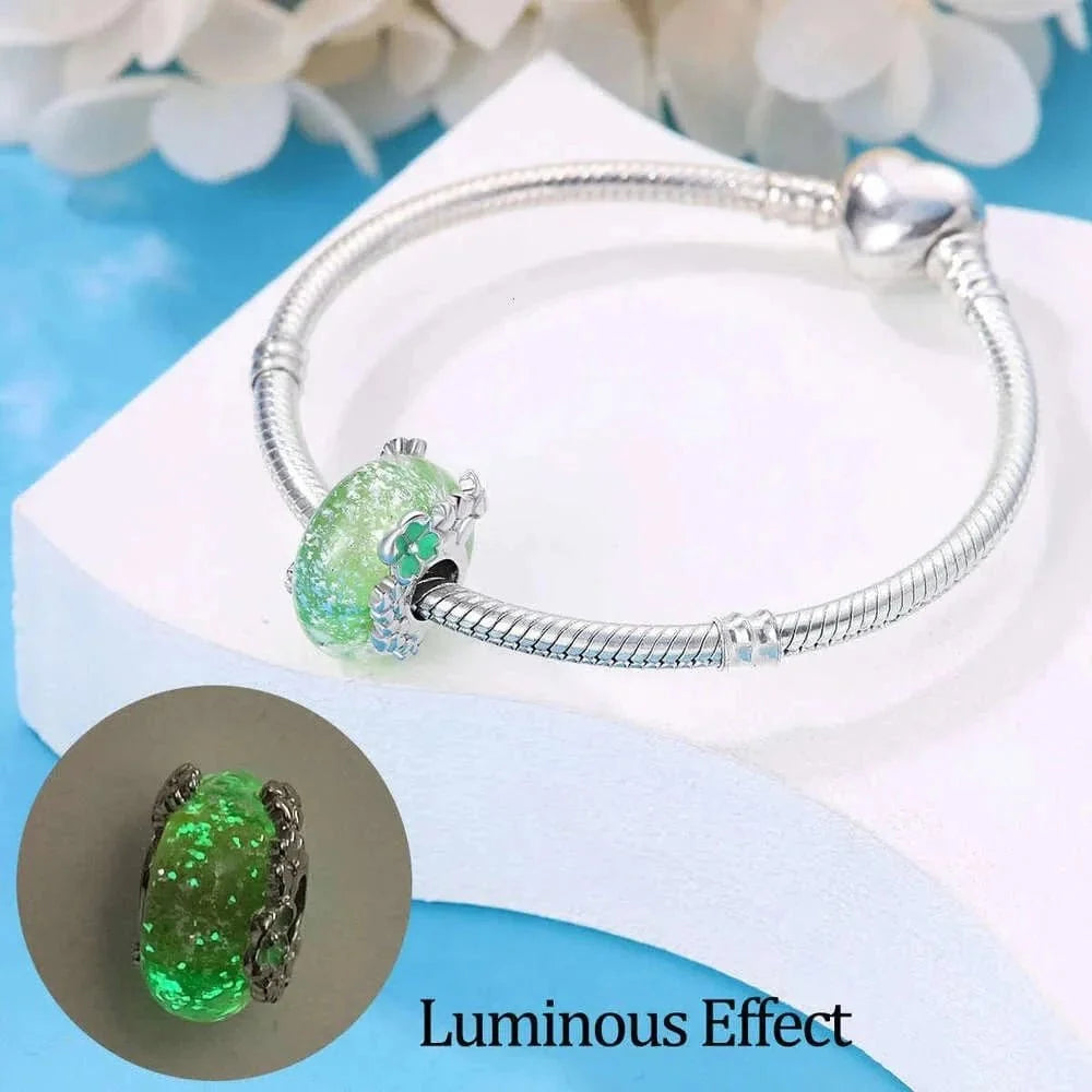 Glow in the Dark Luminous Green Murano Charm