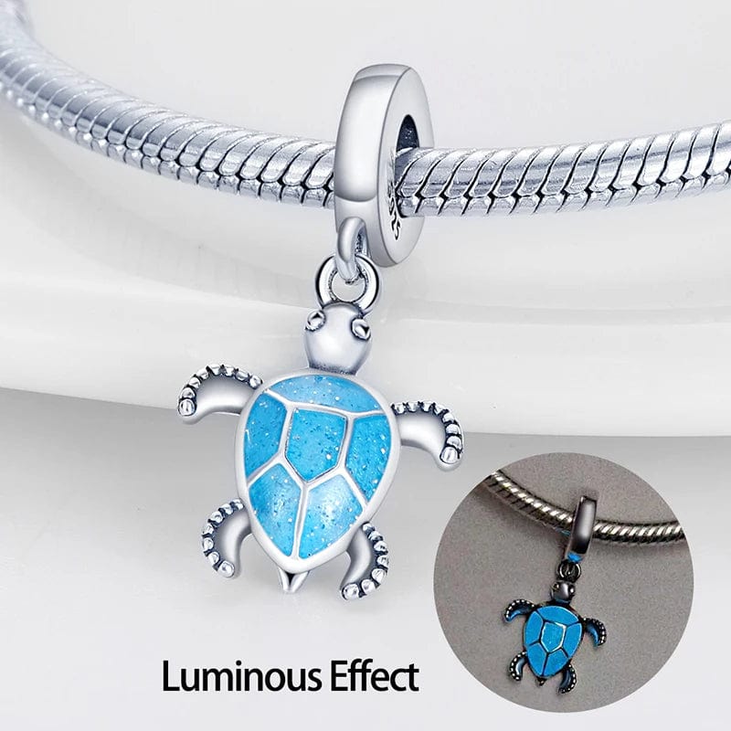 Glow in the Dark Luminous Ocean Turtle Dangle Charm