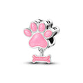 Glow in the Dark Luminous Paw and Bone Charm