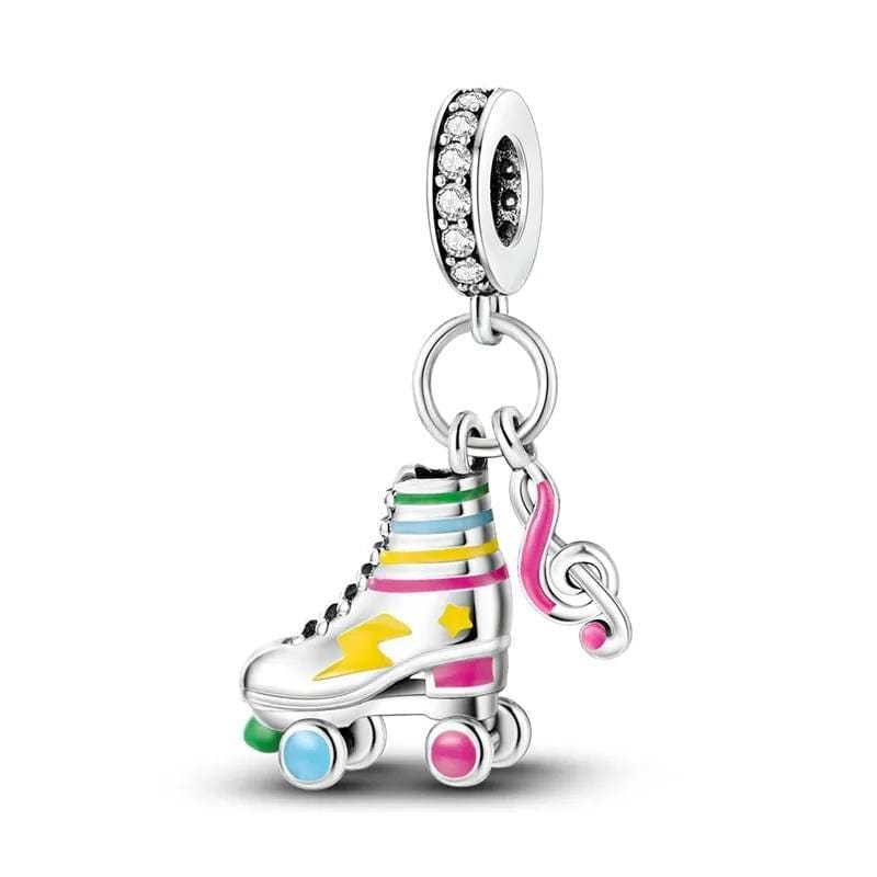 Glow in the Dark Luminous Roller Skates Tiktok Dangle Charm