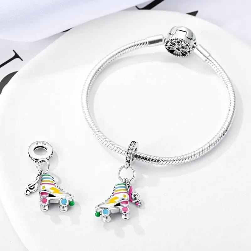 Glow in the Dark Luminous Roller Skates Tiktok Dangle Charm