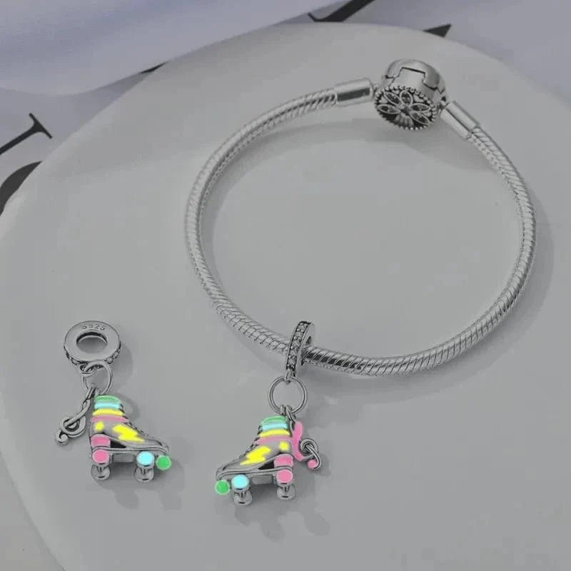 Glow in the Dark Luminous Roller Skates Tiktok Dangle Charm