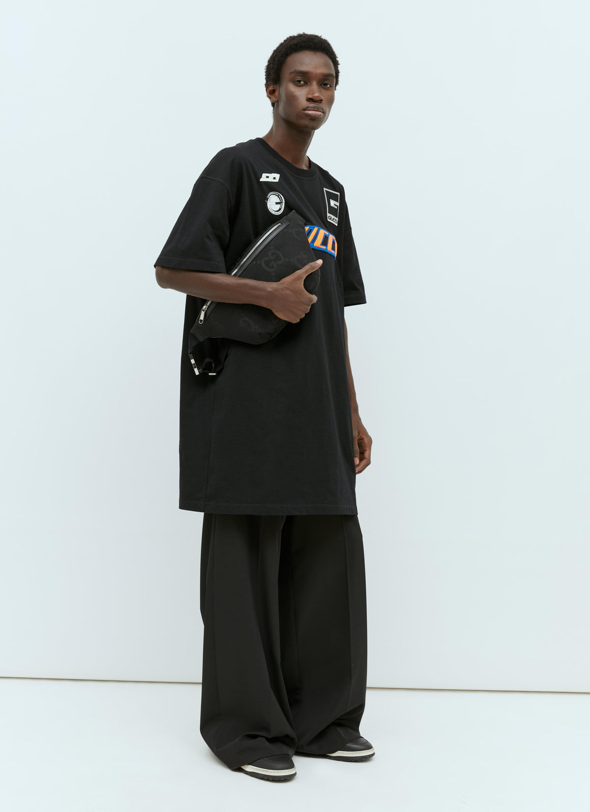Gucci Men Logo Emblems T-Shirt