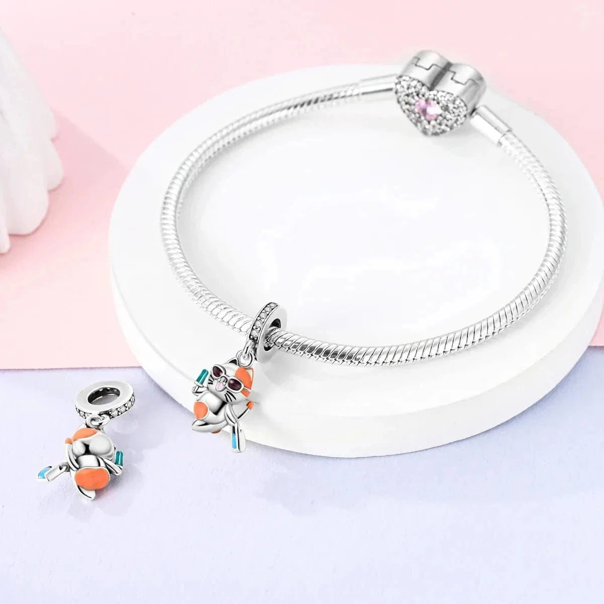 Happy Beach Cat Dangle Charm