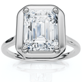 Certified 2Ct Emerald Cut Adriana Diamond Engagement Ring 14k Gold Lab Grown