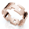 Men's Calvin 8mm Interlocked Wedding Band 10k Gold Band