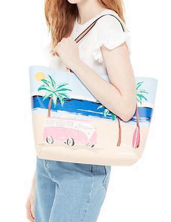 Kate Spade New York California Dreaming Beach Scene Hallie Tote