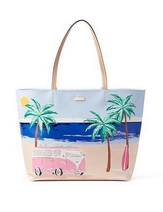 Kate Spade New York California Dreaming Beach Scene Hallie Tote