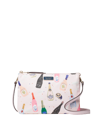 Kate Spade New York Dawn Champagne Triple Gusset Crossbody