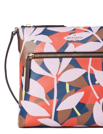 Kate Spade New York Jackson Tropical Toss Top Zip Crossbody