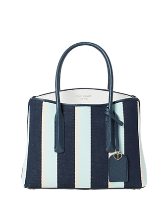 Kate Spade New York Margaux Canvas Stripe Medium Satchel