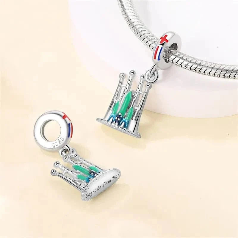 La Sagrada Familia Cathedral Barcelona Luminous Dangle Charm