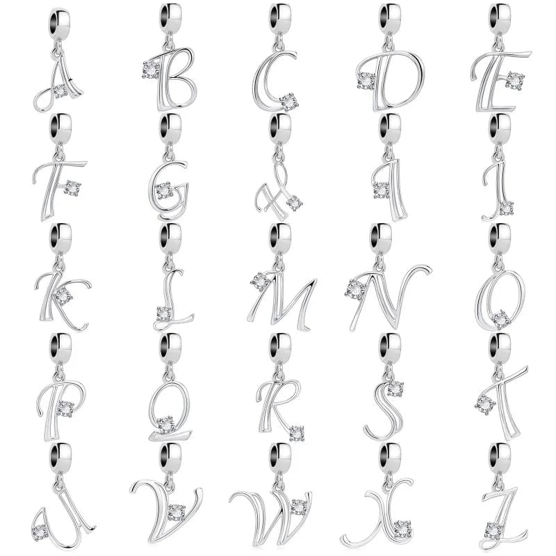 Elegant Crystal Letter A~Z Alphabet Charm