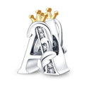 Crowned Royal Letter A~Z Alphabet Charm