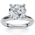 Certified 2ct Lab Grown Diamond Thin Solitaire Engagement Ring 14k White Gold