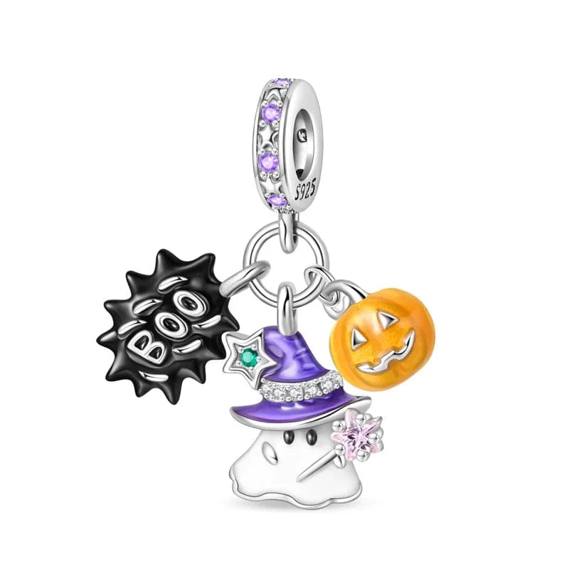 Luminous Halloween Charm, Witchy Ghost and Pumpkin Delight