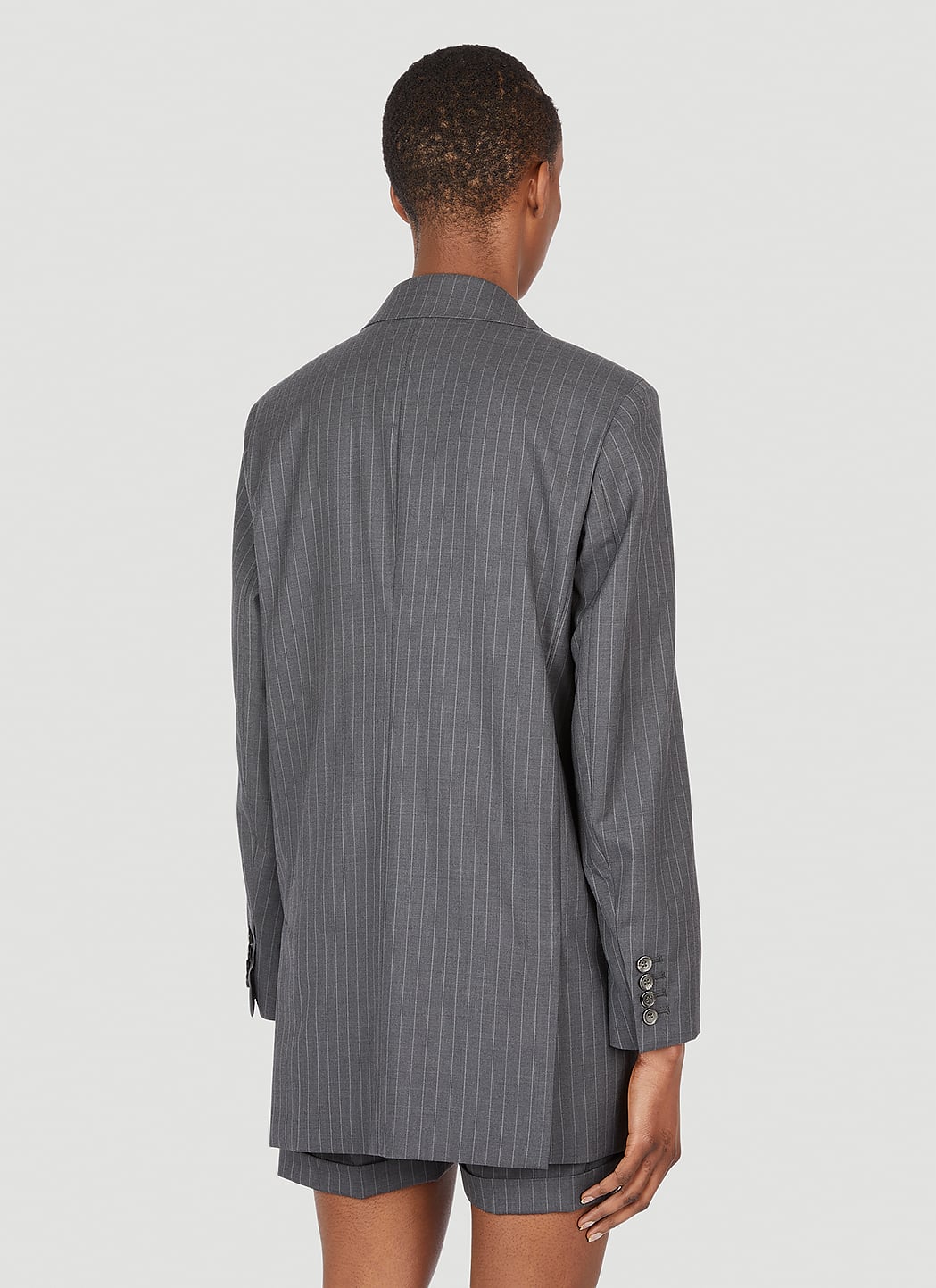 Max Mara Women Pinstriped Wool Blazer