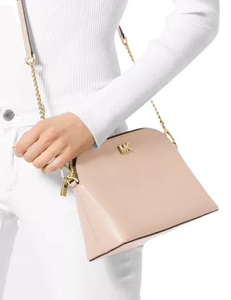Michael Michael Kors Crossgrain Leather Dome Crossbody