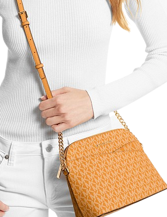 Michael Michael Kors Jet Set Travel Medium Logo Dome Crossbody Bag