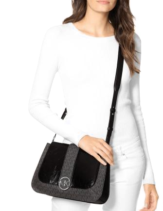 Michael Michael Kors Lillie Signature Polished Top-Handle Satchel