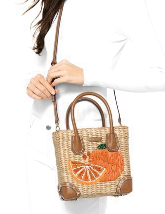 Michael Michael Kors Malibu Medium Straw Crossbody
