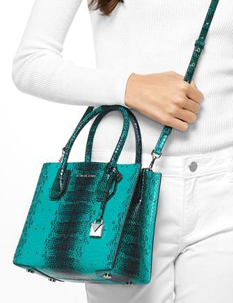 Michael Michael Kors Mercer Medium Snakeskin Crossbody