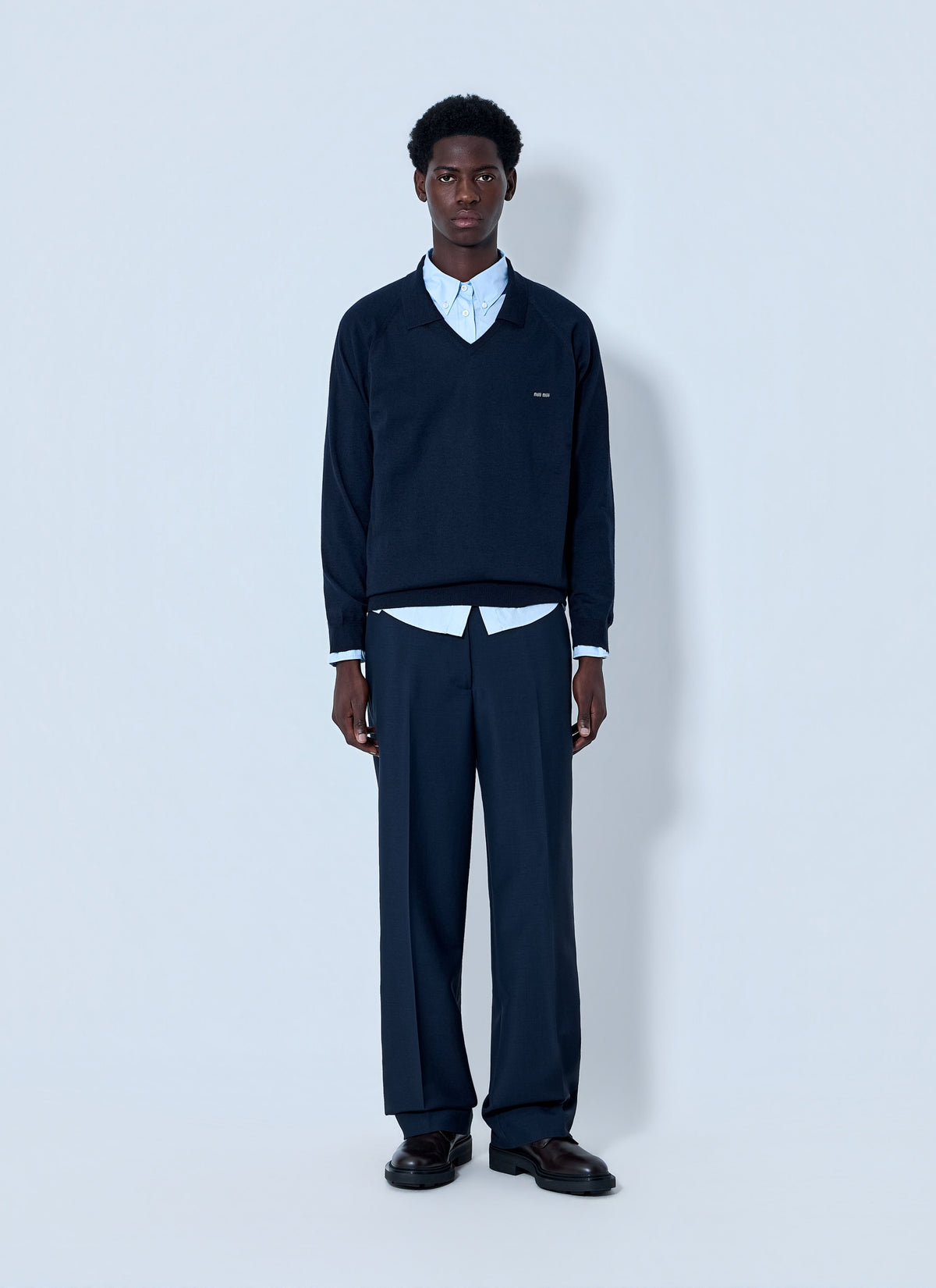 Miu Miu Men V-Neck Knit Sweater