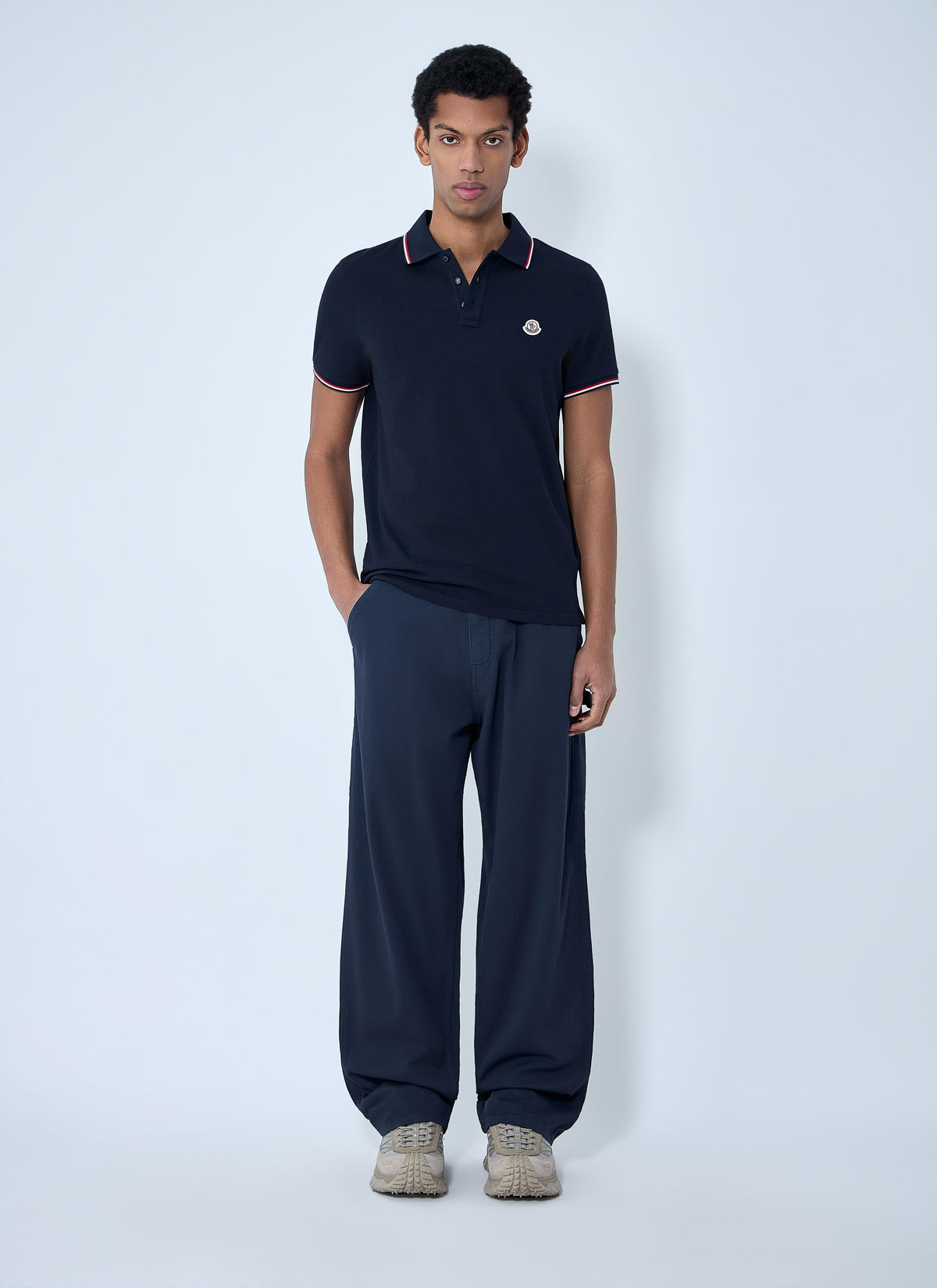 Moncler Men Logo Patch Polo Shirt