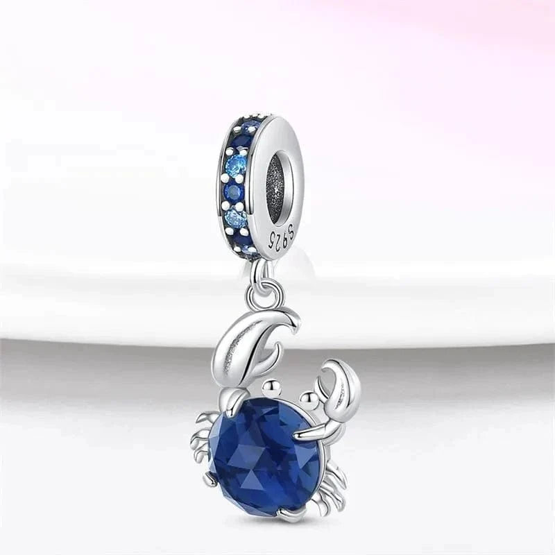 Ocean Blue Crab Dangle Charm