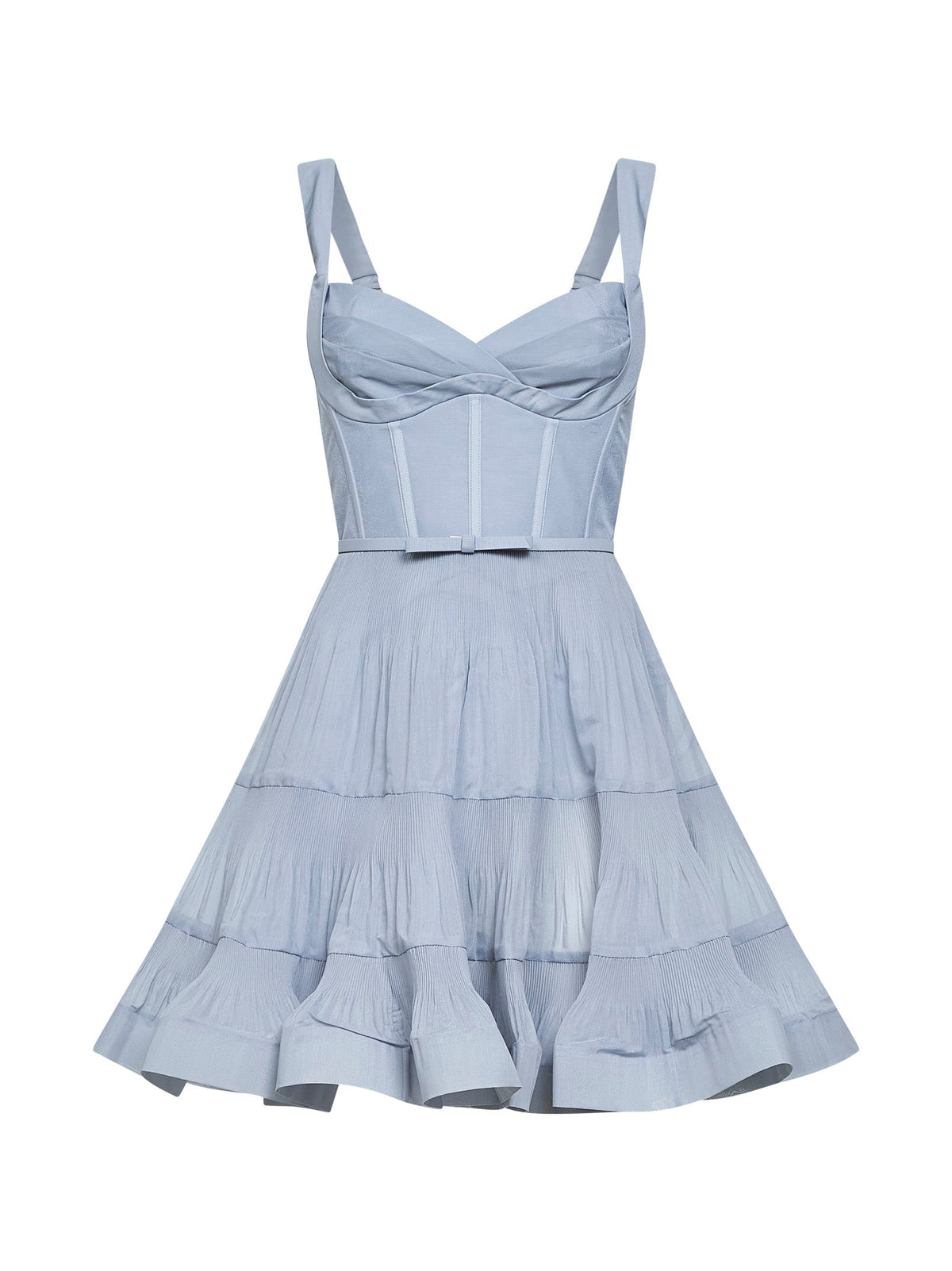 Zimmermann Women Steel Blue Pleated Mini Dress