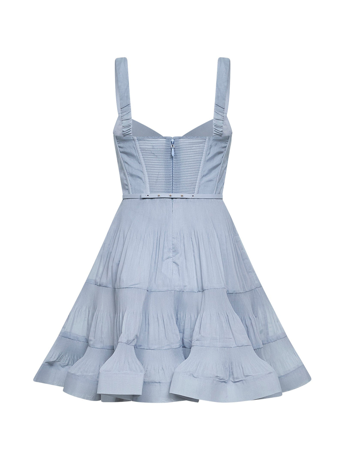 Zimmermann Women Steel Blue Pleated Mini Dress