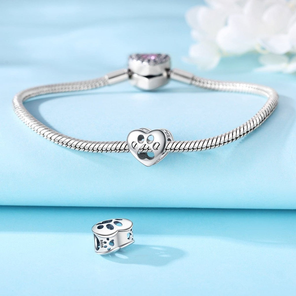 Openwork Paw Print Charm